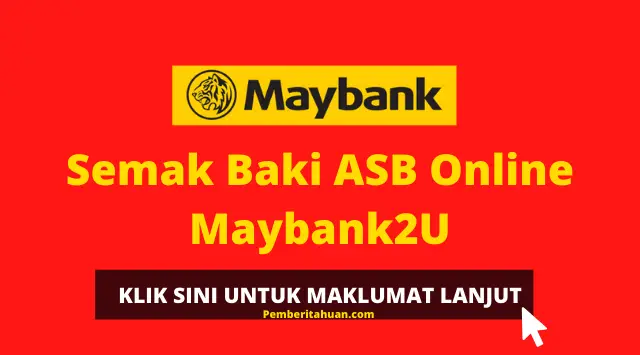 Semak Baki ASB Online dengan Maybank2U