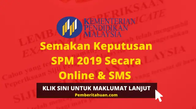 Semakan Keputusan SPM 2019 Secara Online Dan SMS 