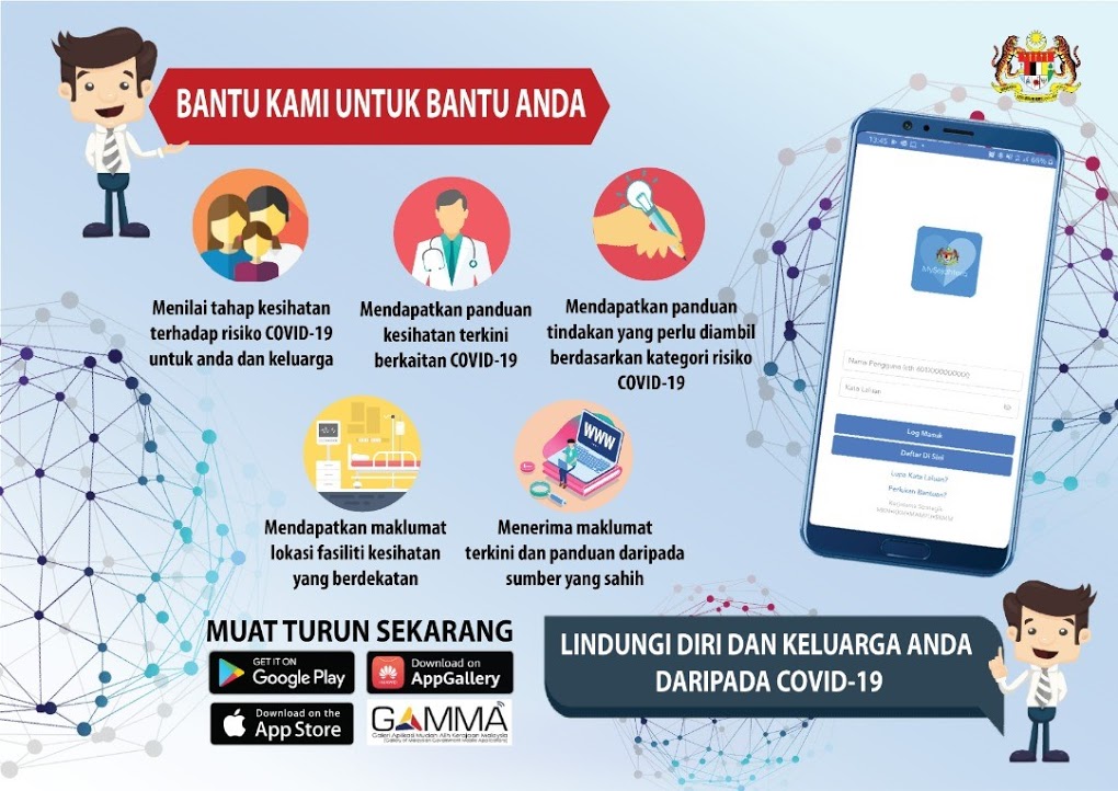 Install Aplikasi MySejahtera & Tebus eWallet RM50