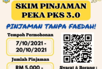 Permohonan Skim Pinjaman PEKA PKS (Tanpa Faedah) 2021
