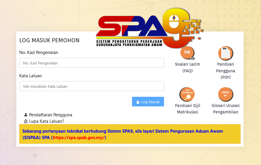 Screenshot 2022 08 12 at 11 34 24 SPA9 Sistem Pendaftaran Pekerjaan Suruhanjaya Perkhidmatan Awam Malaysia SPA9 - Permohonan Jawatan Kosong Pembantu Tadbir (W19) 2022